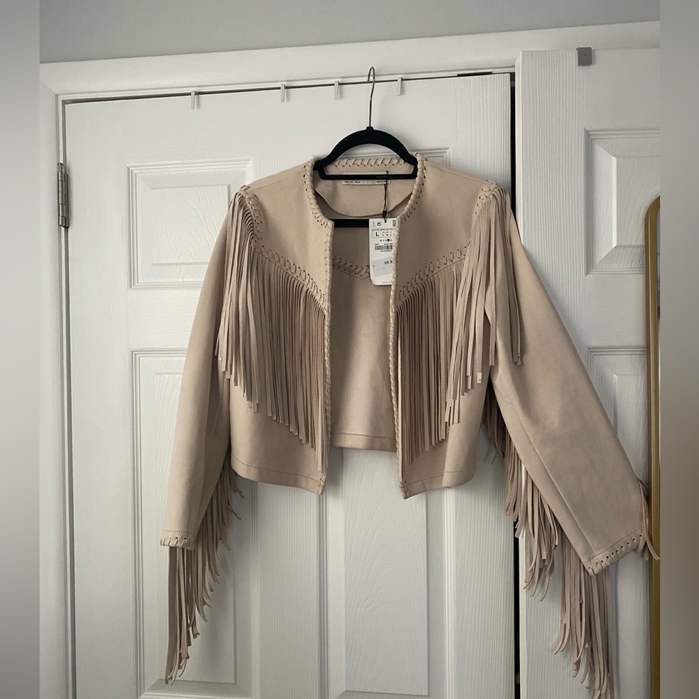 NWT ZARA Faux Suede Jacket
